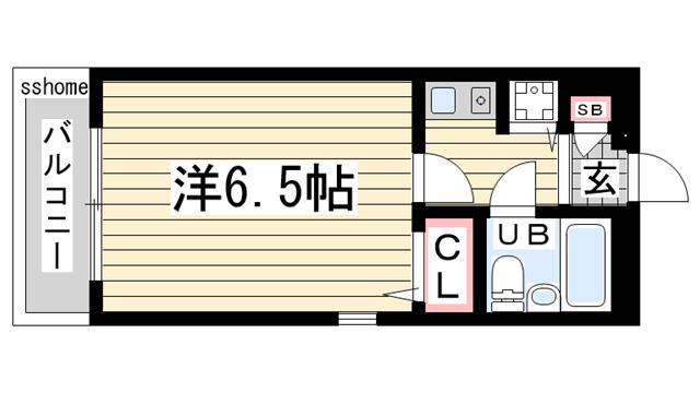 ワコーレフット篠原(1K/3階)の間取り写真
