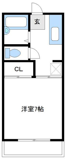 PAL音夢館(1K/2階)の間取り写真