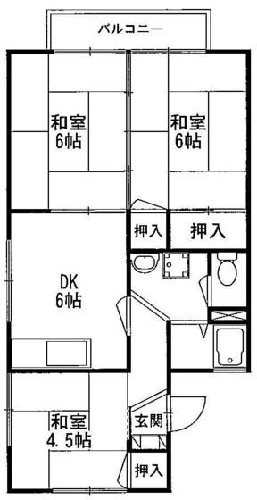 セジュール東浄(3DK/2階)の間取り写真