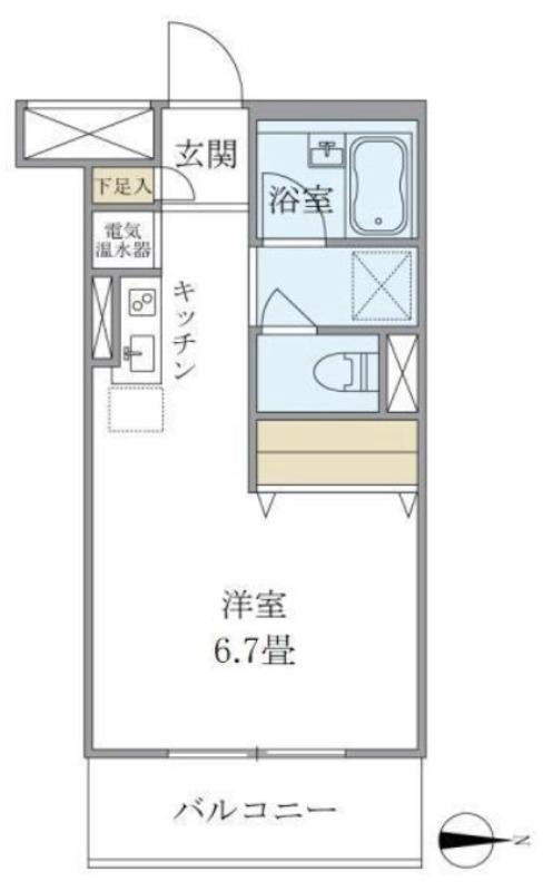 メゾンベール南麻布(ワンルーム/5階)の間取り写真