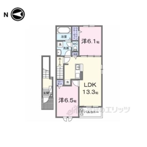 MINICOⅢ(2LDK/2階)の間取り写真