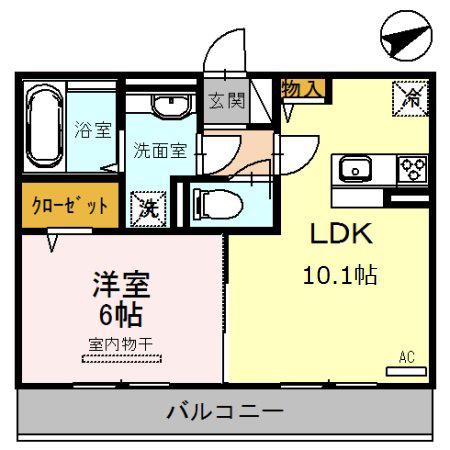 アークステージ(1LDK/3階)の間取り写真