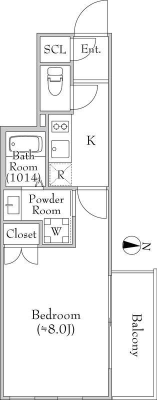 MEJIRORESIDENCE(1K/2階)の間取り写真