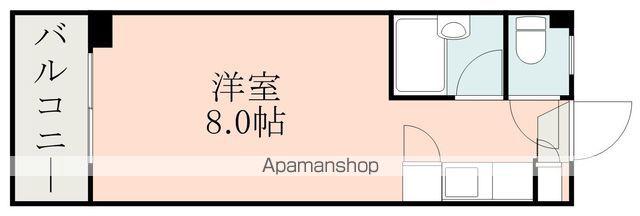アイリス下荒田(ワンルーム/2階)の間取り写真