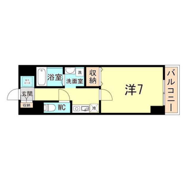 ロジュマンヴェールII(1K/10階)の間取り写真