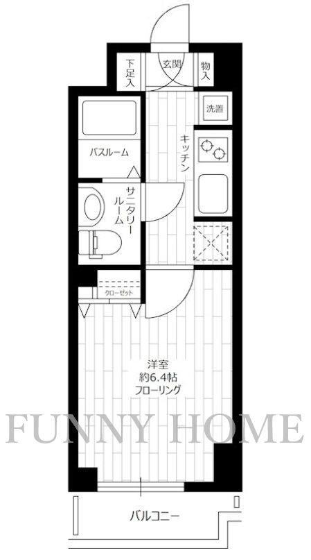 ステージファースト三軒茶屋アジールコート(1K/9階)の間取り写真