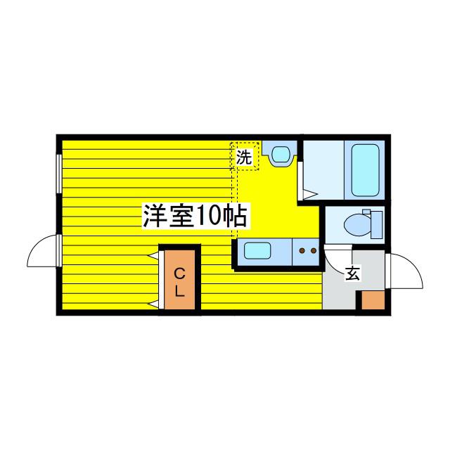 ホクエイテクノビル(ワンルーム/2階)の間取り写真