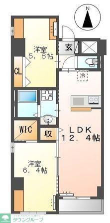 キーファ(2LDK/5階)の間取り写真