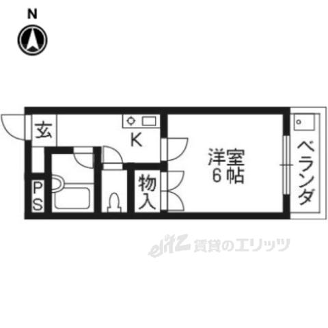 コスモハイツヤサカ(1K/3階)の間取り写真