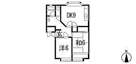 メゾンド光が丘(2DK/2階)の間取り写真