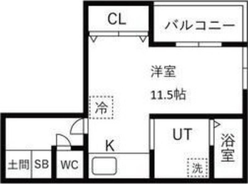 KSGARDEN(1K/4階)の間取り写真