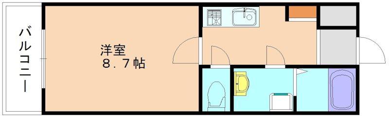 アークハイツ(1K/5階)の間取り写真