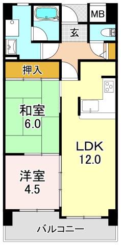 ふれあぷらんどーる(2LDK/2階)の間取り写真