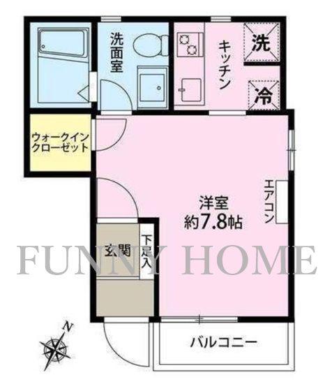 Mアパートメント(ワンルーム/1階)の間取り写真