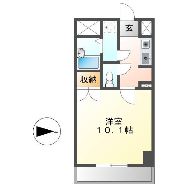 リアライズ新栄II(1K/3階)の間取り写真