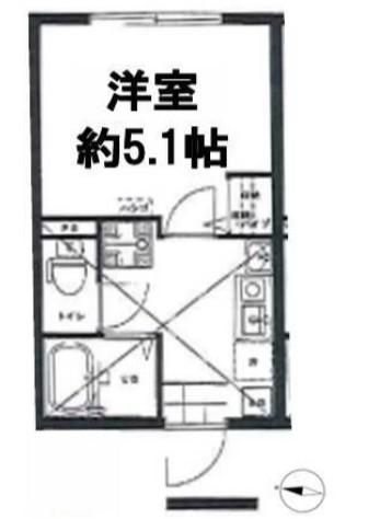 リーヴェルポート四つ木AXIS(1K/1階)の間取り写真