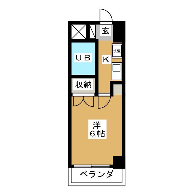 メゾンド長良(1K/3階)の間取り写真