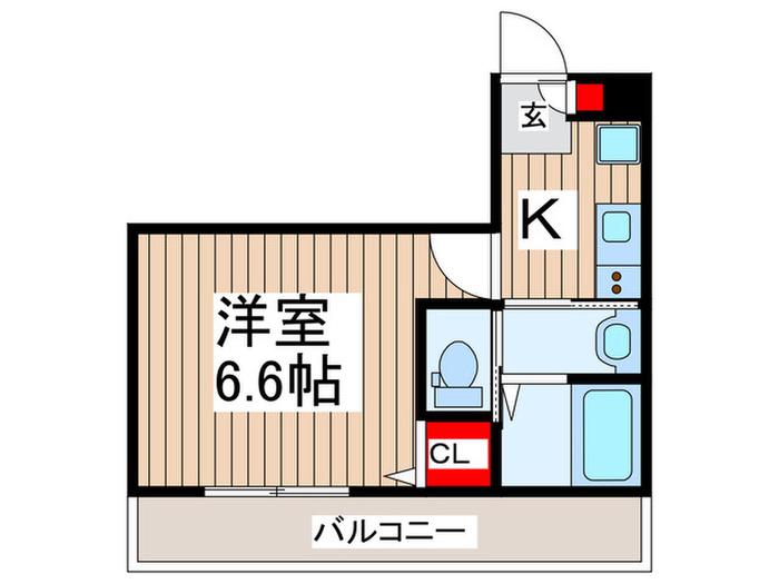 ミルトワ越谷(1K/2階)の間取り写真