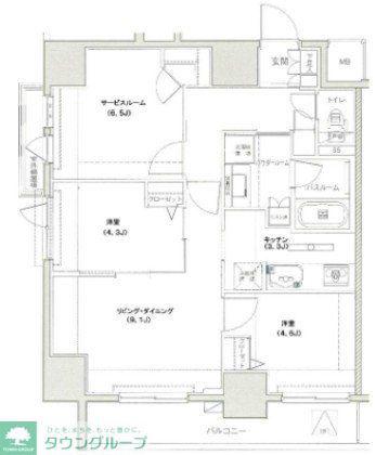 パレステージ大泉学園(2SLDK/3階)の間取り写真