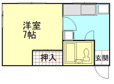 スターフィールド(1K/2階)の間取り写真