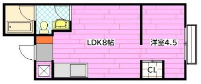 COLLENA(1LDK/2階)の間取り写真