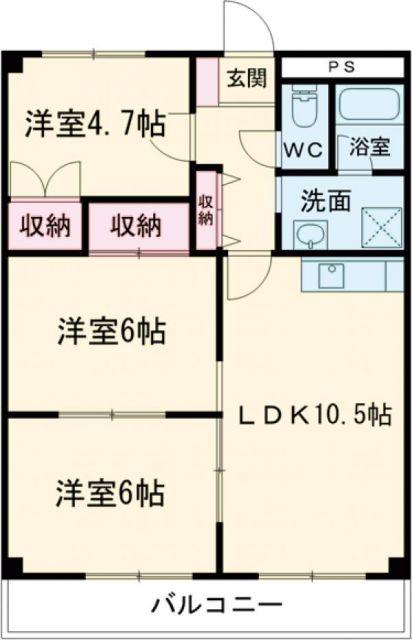 LISA(3LDK/2階)の間取り写真