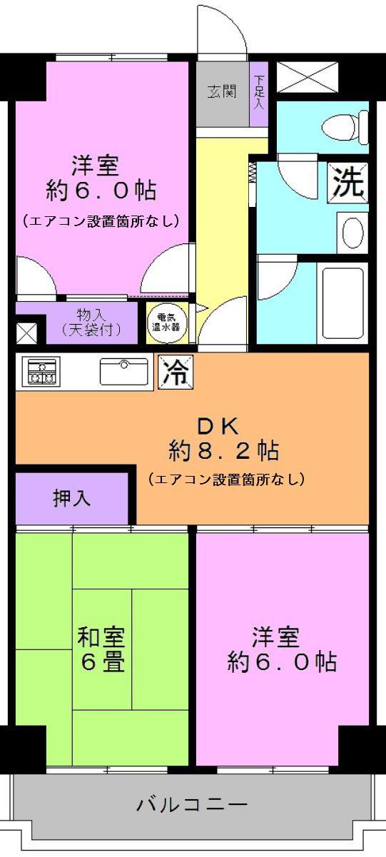 ウインザーハイム川口本町(3DK/5階)の間取り写真