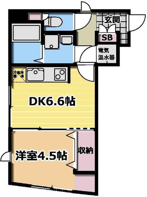 88A1池袋(1DK/3階)の間取り写真