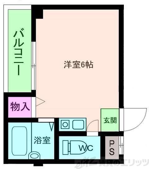 ベルメゾン上新庄(ワンルーム/5階)の間取り写真