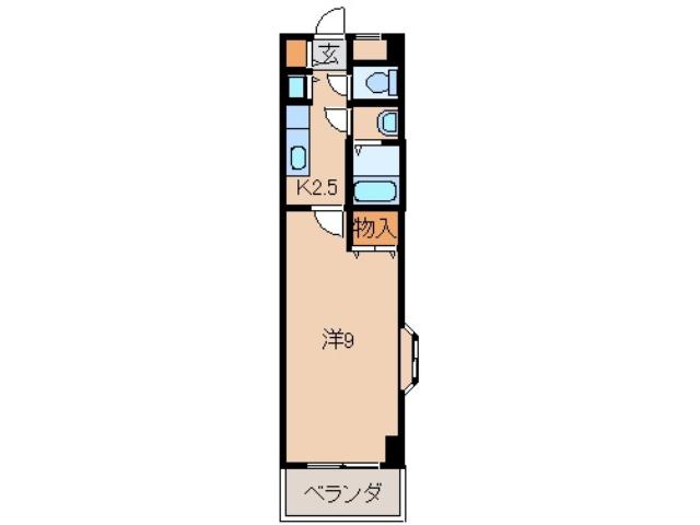 メゾン山水II(1K/3階)の間取り写真