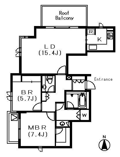 INADAHOUSE(2LDK/3階)の間取り写真