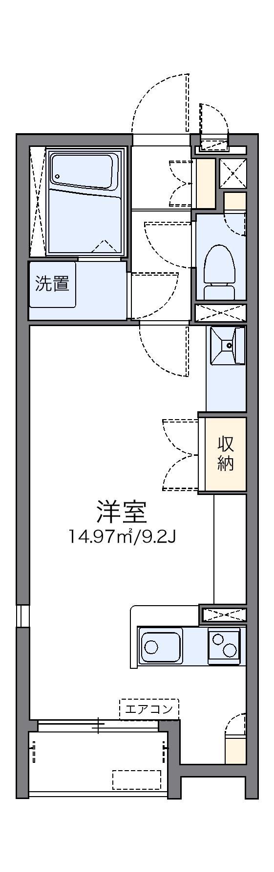 レオネクスト大和町(ワンルーム/2階)の間取り写真