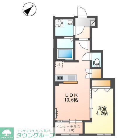 ISOLA(1LDK/1階)の間取り写真