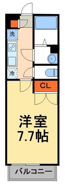 リブリR&K(1K/3階)の間取り写真