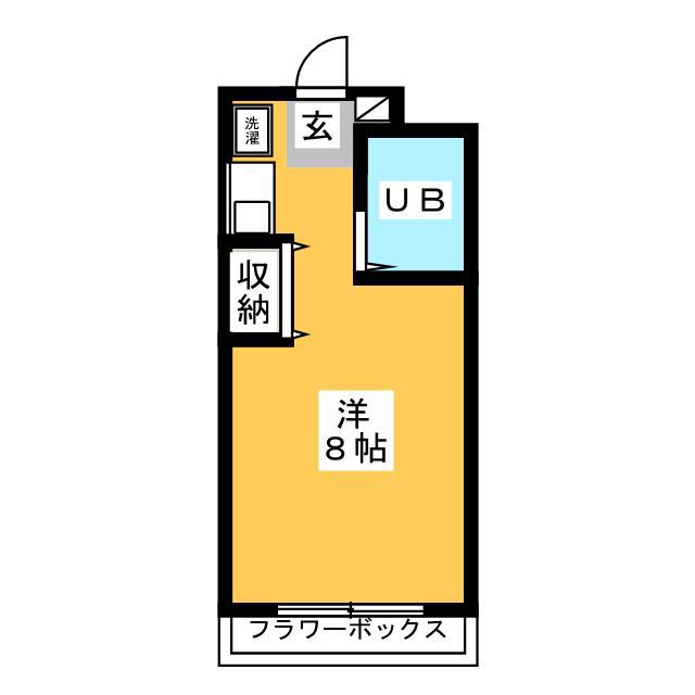 キャビンクルーズ(ワンルーム/3階)の間取り写真