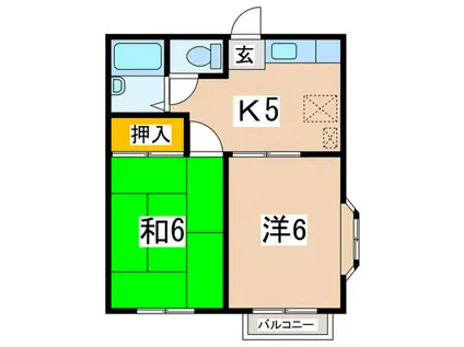 グランデュール南太田(2K/2階)の間取り写真