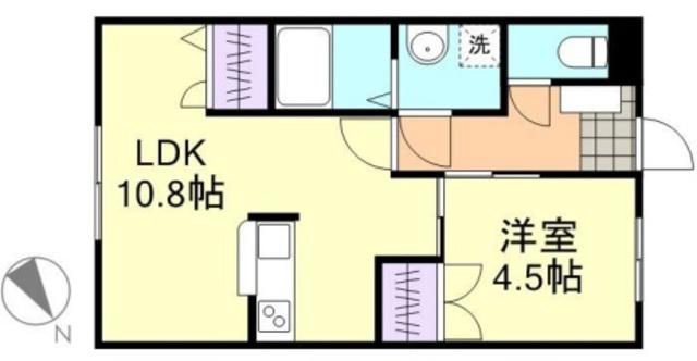 ロイヤル藤I(1LDK/1階)の間取り写真