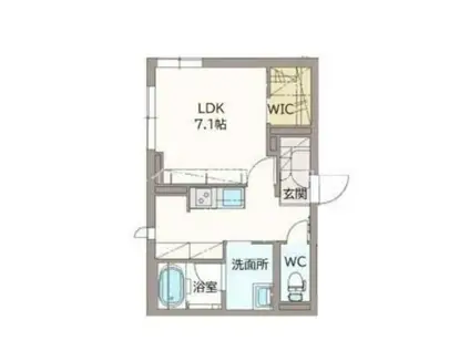 シャーメゾンGRAND七日市(ワンルーム/1階)の間取り写真