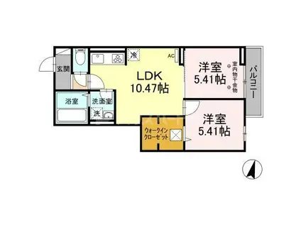 PRECIOUS II(2LDK/3階)の間取り写真