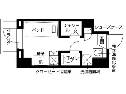 キャンパスヴィレッジ王子神谷(ワンルーム/2階)の間取り写真