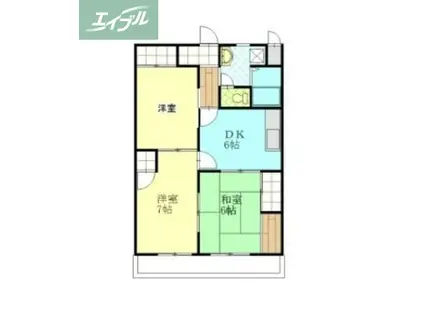 ステイⅠ伊福町(3DK/2階)の間取り写真