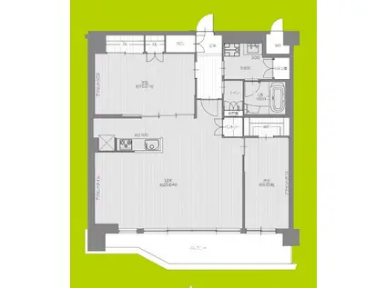 プレジオ宝塚ASIAN(2LDK/6階)の間取り写真