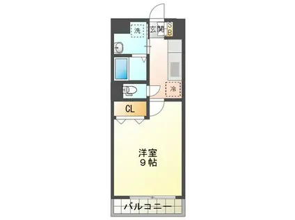 フィオレティーナ四日市(1K/3階)の間取り写真