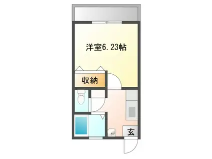 コーポタカキ(1K/1階)の間取り写真