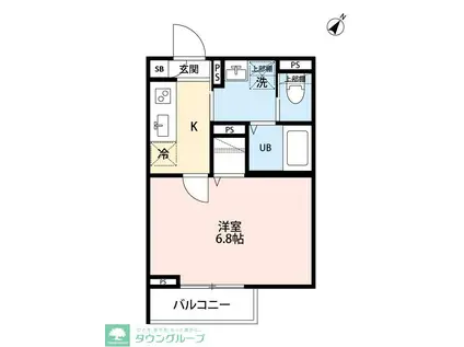 ROBOT HOME 柳瀬川(1K/1階)の間取り写真