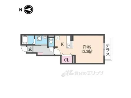 アンジェリート(ワンルーム/2階)の間取り写真