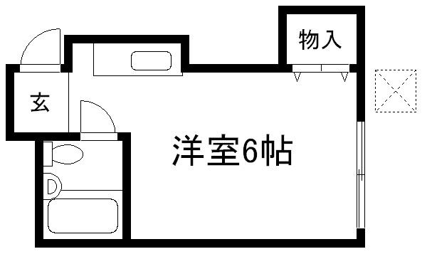 アンクルアベニュー(ワンルーム/1階)の間取り写真