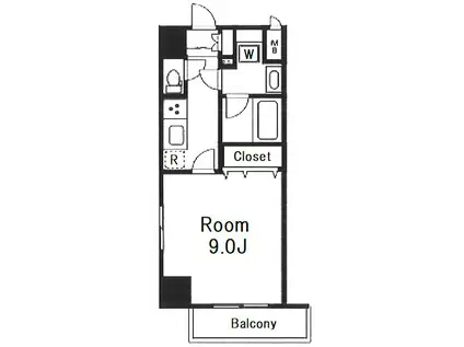 ベーカーハウス(1K/6階)の間取り写真