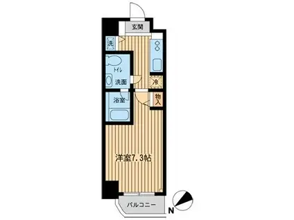 ミュプレ練馬桜台(1K/1階)の間取り写真