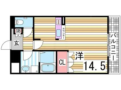 フレッシュパレス堀越(1K/1階)の間取り写真